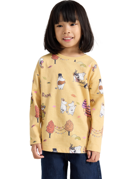 Lindex Kids' Moomin Top, Yellow, Dusty Yellow