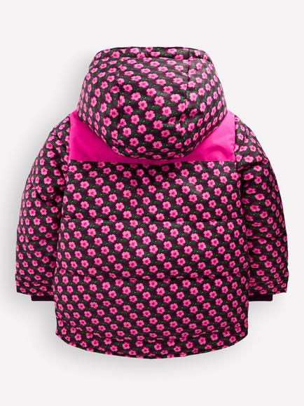 Mini Boden Kids' Borg Fleece Lined Puffer Coat, Pink - view 2, Pink