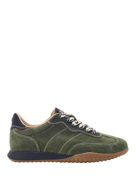 Moda in Pelle Aveline Lace Up Trainers, Khaki, Khaki