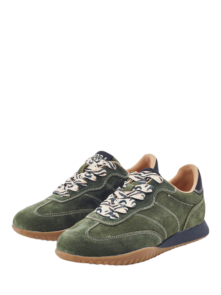 Moda in Pelle Aveline Lace Up Trainers, Khaki - view 2, Khaki