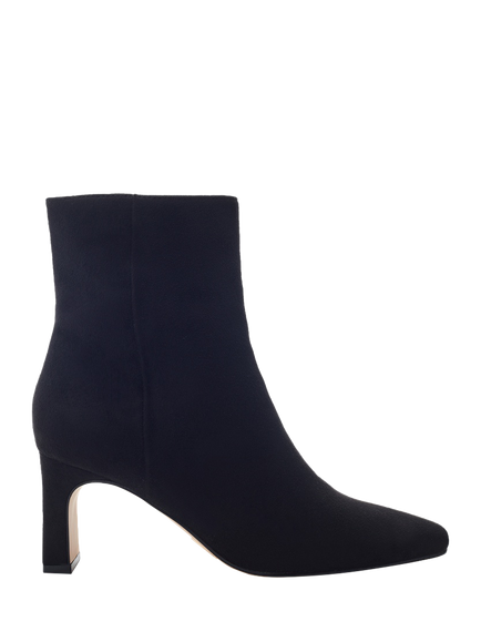 Moda in Pelle Opalia Alcantara Block Heel Ankle Boots, Black, Black