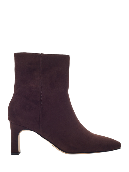 Moda in Pelle Opalia Alcantara Block Heel Ankle Boots, Brown, Brown