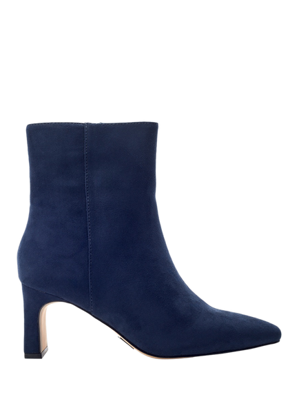 Moda in Pelle Opalia Alcantara Block Heel Ankle Boots, Navy, Navy
