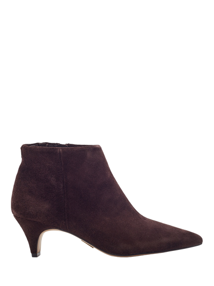 Moda in Pelle Prismara Suede Kitten Heel Ankle Boots, Dark Brown, Dark Brown