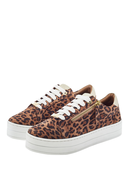 Moda in Pelle Abbee Suede Lace Up Slab Sole Trainers, Multi - view 2, Multi