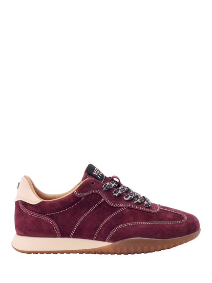 Moda in Pelle Aveline Lace Up Trainers, Burgundy, Burgundy