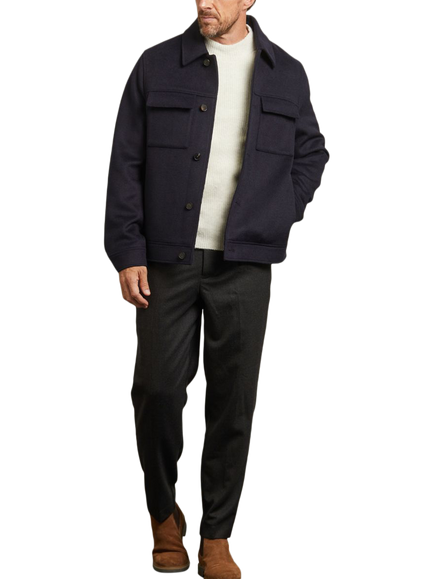 Guards London James Wool Blend Jacket, Navy - view 2, Navy