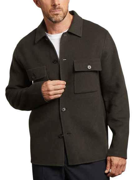 Guards London Oliver Wool Overshirt, Green, Green