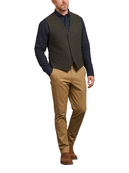 Guards London Robert Wool Waistcoat - view 2, Green