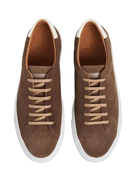 Hackett London Idol Suede Trainers - view 2, Tetley Beige