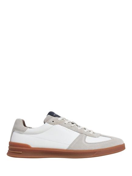 Hackett London Brando Circuit Suede Trim Sport Trainers, White, White