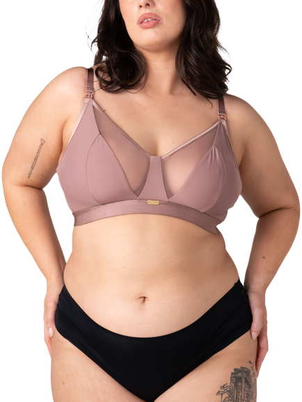 Hotmilk Flawless Full Cup Plunge Nursing Bra, Rose Dust