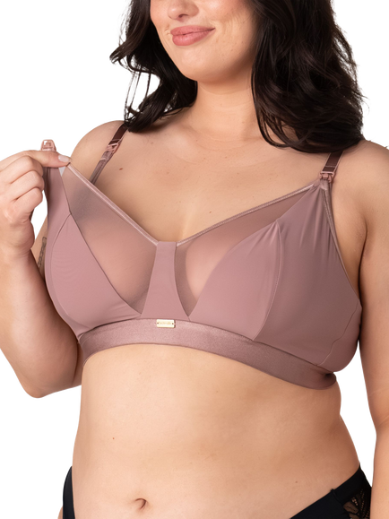 Hotmilk Flawless Full Cup Plunge Nursing Bra - view 2, Rose Dust