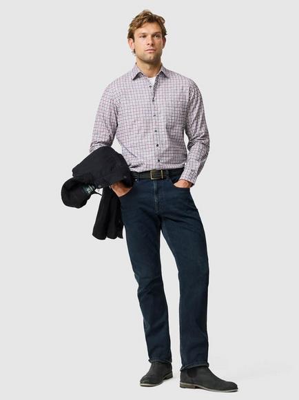 Rodd & Gunn Gledknowe Cotton Slim Fit Check Corduroy Shirt, Merlot - view 2, Merlot