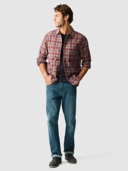 Rodd & Gunn Huntly West Cotton Regular Fit Check Shirt, Rhubarb - view 2, Rhubarb