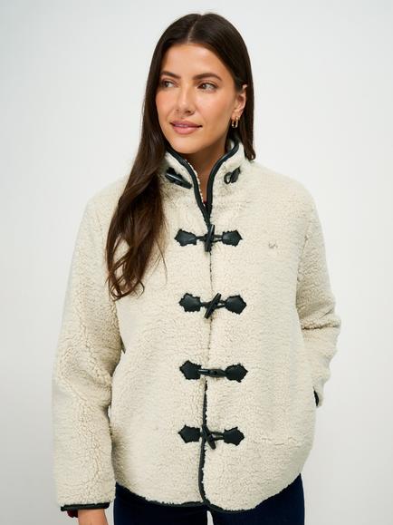 Crew Clothing Funnel Neck Borg Fleece, Oatmeal, Oatmeal