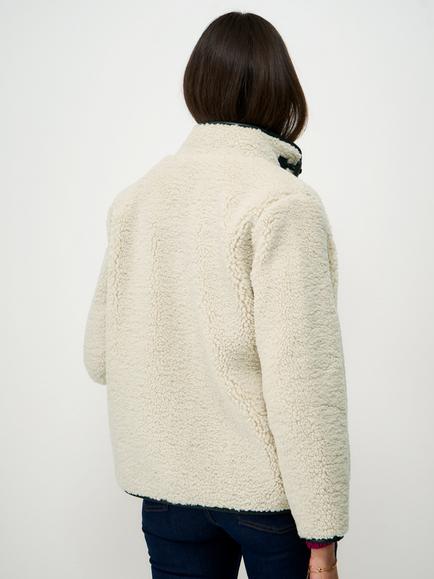 Crew Clothing Funnel Neck Borg Fleece, Oatmeal - view 2, Oatmeal