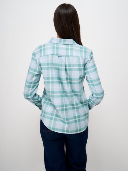 Crew Clothing Cotton Check Flannel Shirt - view 2, Blue/Multi