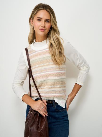 Crew Clothing Mara Fairisle Vest, Multi, Multi