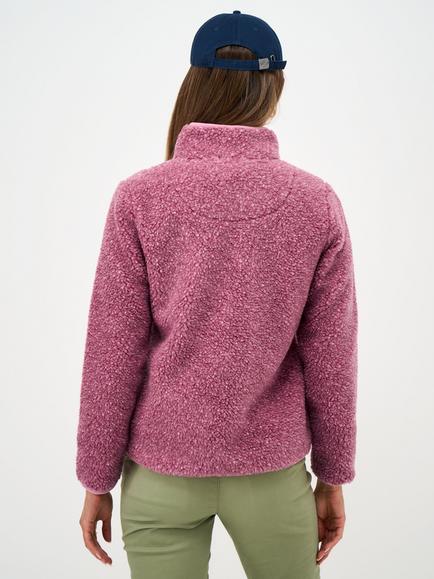 Crew Clothing Speckled Nepp Half Zip Fleece, Pink - view 2, Pink