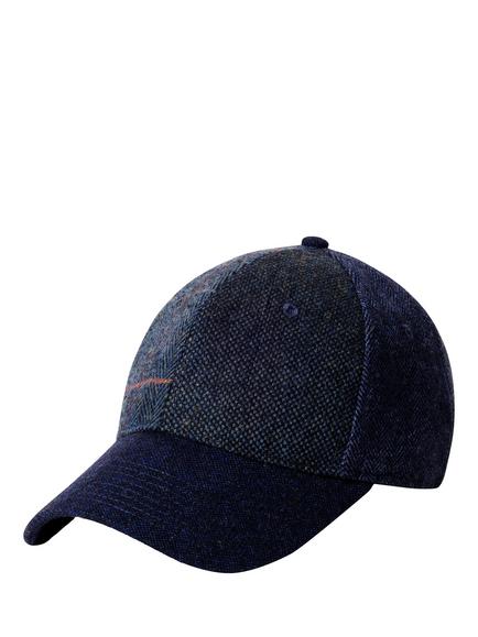 Hackett London Wool Blend Patchwork Cap, Navy, Navy