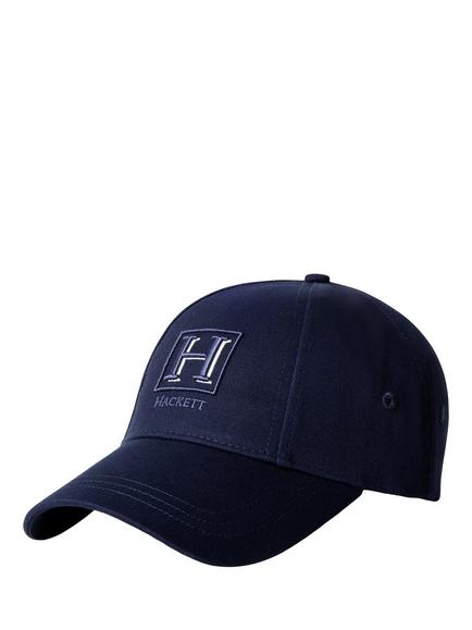 Hackett London Cotton Branded H Cap, Navy
