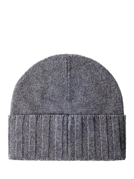 Hackett London Pure Cashmere Beanie Hat - view 2, Granite Grey