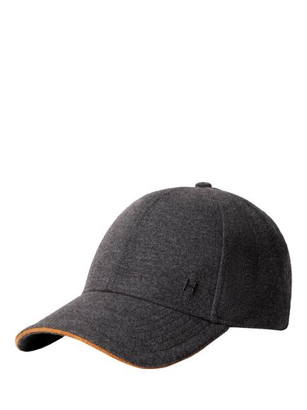 Hackett London Wool Rich Flannel Baseball Cap, Granite Grey