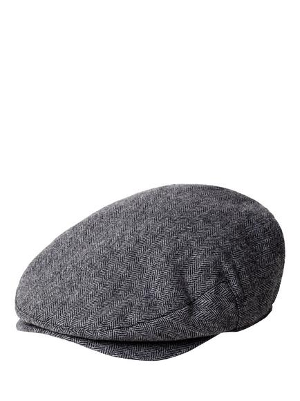 Hackett London Wool Blend Herringbone Flat Cap, Grey, Grey