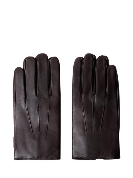 Hackett London Leather Commuter Touch Gloves, Brown