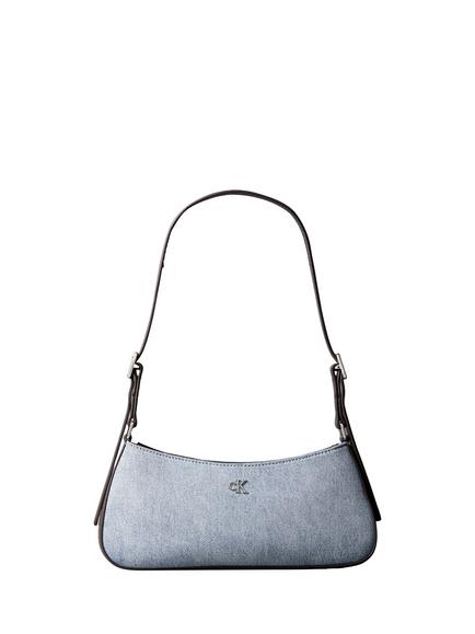 Calvin Klein Cotton Denim Shoulder Bag, Light Blue, Light Blue