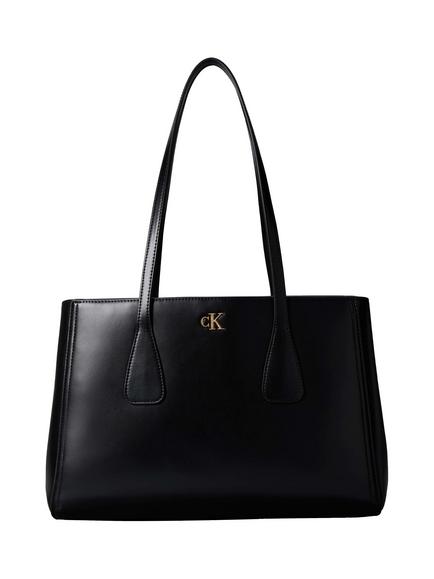 Calvin Klein CK Medium Work Tote Bag, Dark Green, Black