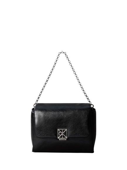 Calvin Klein Emblem Padded Crossbody Bag, Black, Black