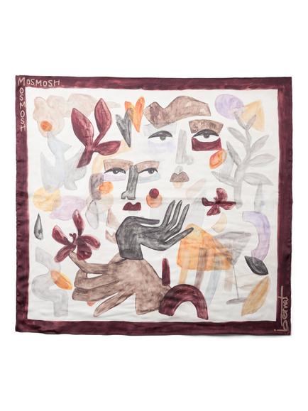 MOS MOSH Mmsuzina Bernat Square Scarf, Ecru, Ecru