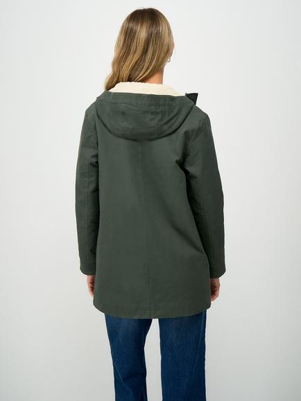 Crew Clothing Showerproof Borg Lined Coat, Khaki - view 2, Khaki