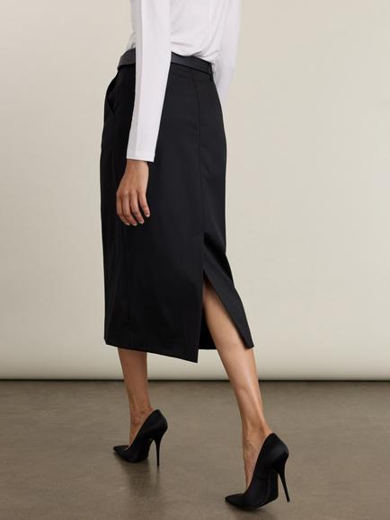 Baukjen Jules Wool Blend Pencil Skirt, Black - view 2, Black