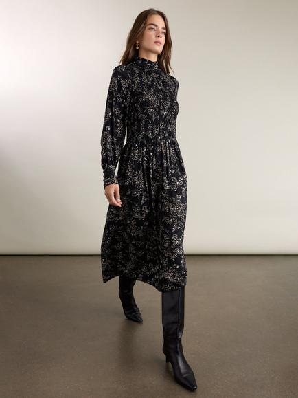 Baukjen Helena Floral Dress, Black Floral, Black Floral