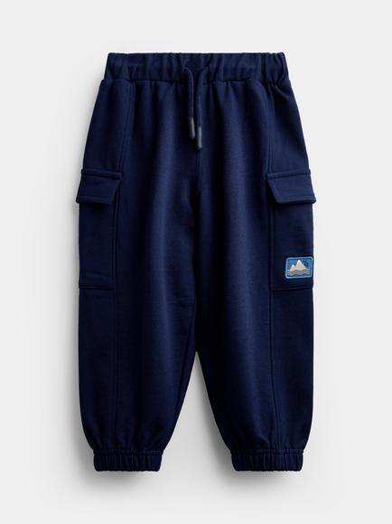 JoJo Maman Bébé Kids' Pocket Joggers, Pack of 2, Denim Blue - view 2, Denim Blue