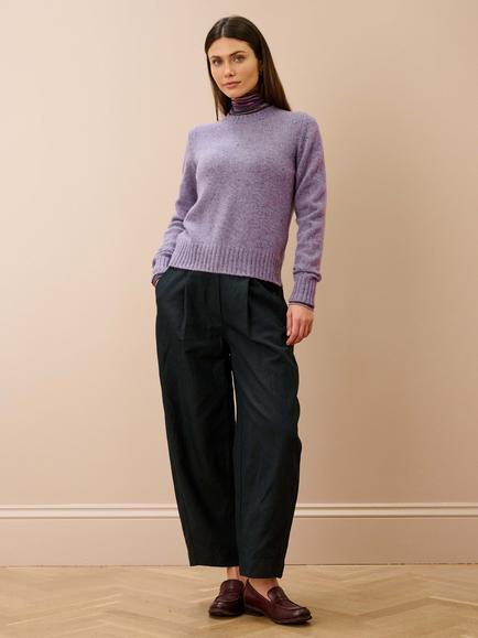 Brora Pure Cashmere Donegal Jumper - view 2, Heron
