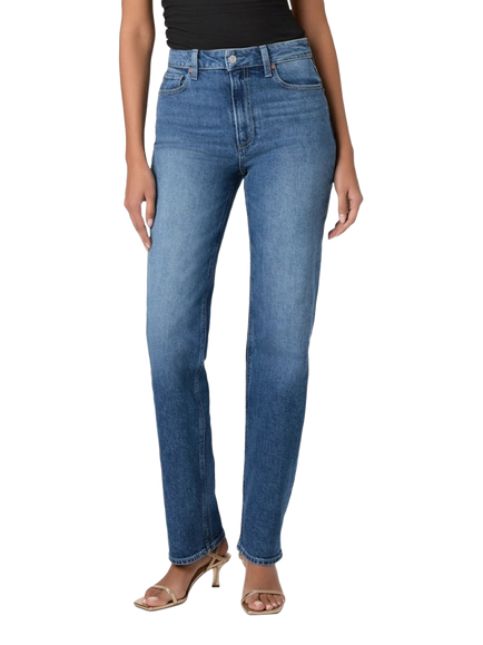 PAIGE Stevie High Rise Straight Leg 31" Jeans, Bonjour, Bonjour