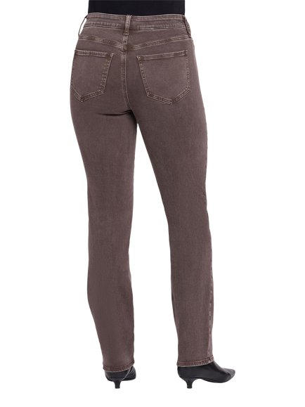 NYDJ Marilyn High Rise Straight Jeans - view 2, Retro Espresso