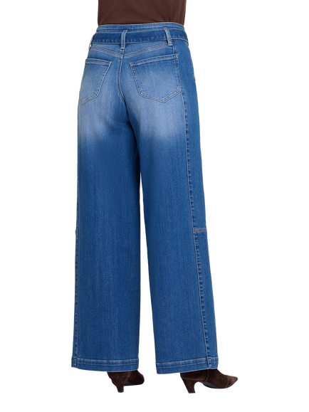 NYDJ Gracie High Rise Wide Leg Jeans - view 2, Agave
