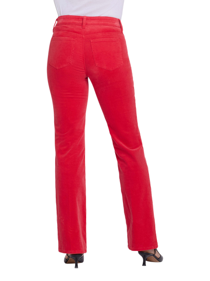 NYDJ Brooklyn Bootcut Trousers in Fine Stretch Corduroy - view 2, Camellia