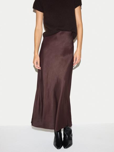 Jigsaw Long Bias Cut Maxi Skirt, Brown, Brown
