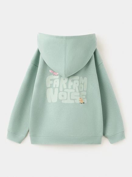 Mango Baby Hoodie, Pastel Green - view 2, Pastel Green
