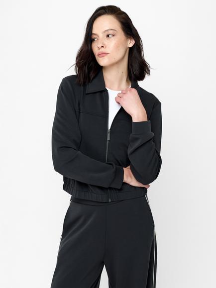 French Connection Zip-Up Bomber Jacket, Graphite Grey - view 2, Graphite Grey