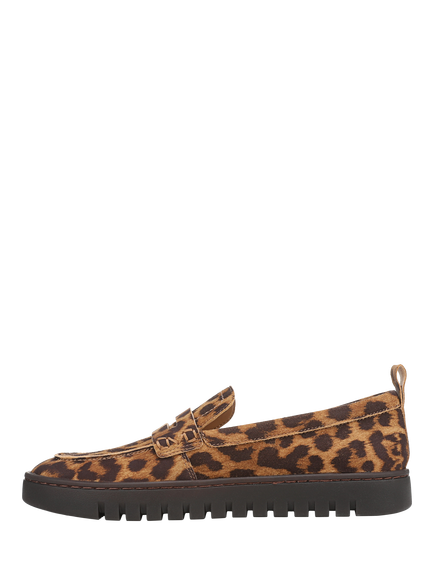 Vionic Uptown Animal Print Suede Loafers, Tan - view 2, Tan