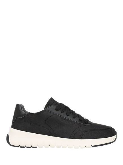 Vionic Uptown Leather Trainers, Black