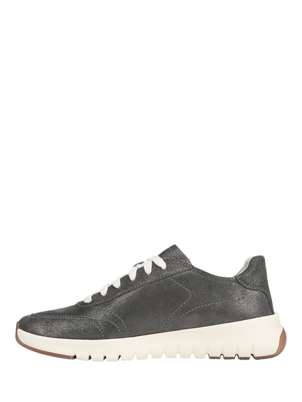 Vionic Uptown Arch Support Regular Fit Leather Trainers - view 2, Polluted Silver