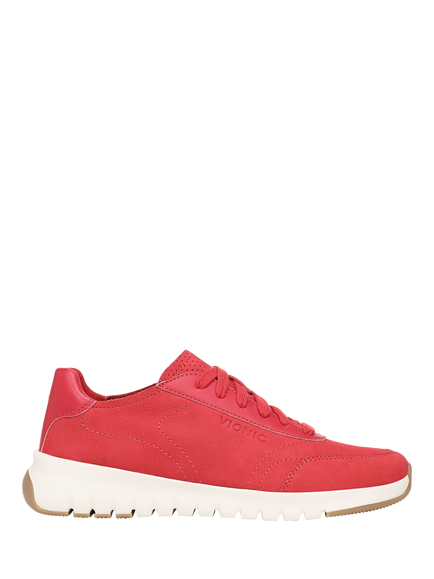 Vionic Uptown Leather Trainers, Varsity Red
